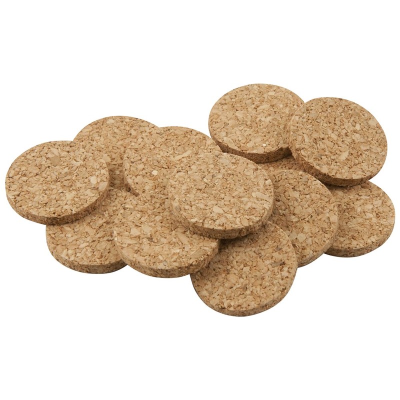 Soft Touch 4074095N 9/16" Round Tan Self Stick Cork Disks