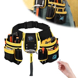 Tool Belt, Tool Belt Men's Work Belt, Tool Belt, Belt Bag, Tool, Robust, Adjustable Oxford Tool Bag for Craftsmen, Construction Workers and Electricians