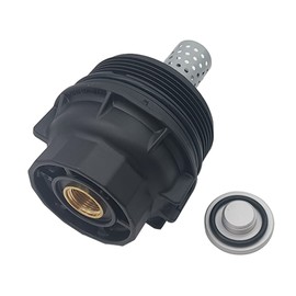 Oil Filter Housing Cap with Oil Plug Drain Compatible with Toyota Land Cruiser Sequoia Tundra Lexus LX570 Replace 15620-0S010, 156200S010, 15620-38010, 1562038010