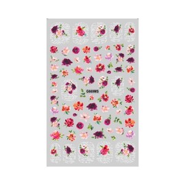 Generic Rose Flower Nail Sticker Leaf Lavender Plum Daisy French Tips G669Ms Nail Wraps Art Stickers Manicure Supplies for Women for Home Nails Full Long Lasting Easy Apply and Remove