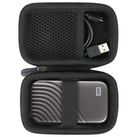 WD Portable SSD 1TB / 500GB Full Compatible with My Passport Protective Storage Case - Aenllosi (Black)