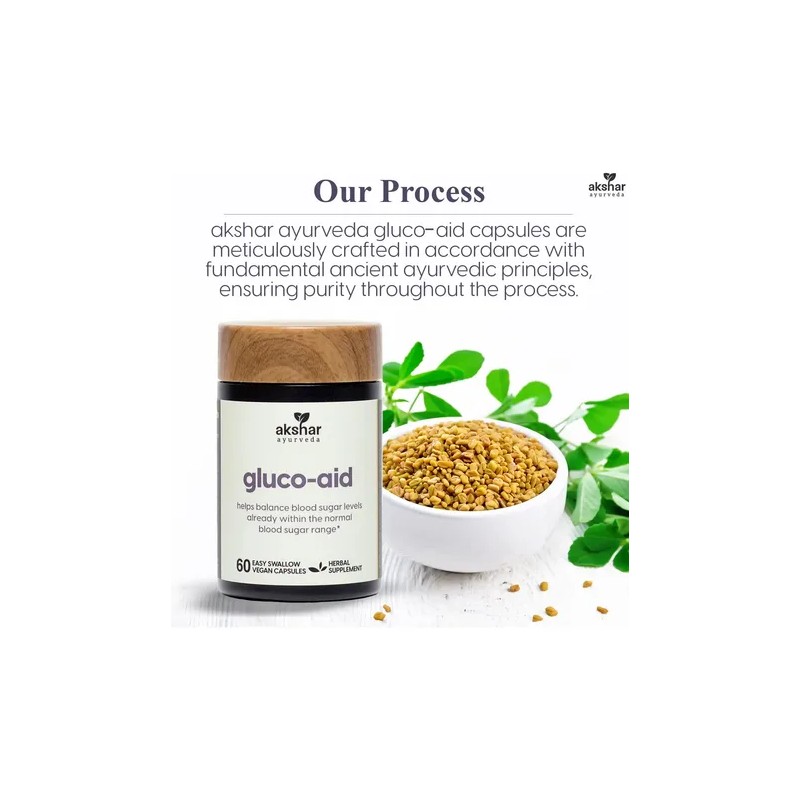 Akshar Ayurveda Gluco Support 60 Cápsulas