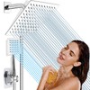 Dual Shower Head Combo, All Metal 8'' Rainfall Shower Head