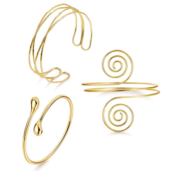 NICEIGHT 3Pcs Arm Cuff for Women Open Upper Arm Cuff