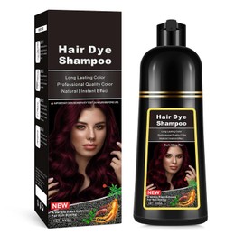 Champú Con Tinte Natural Para El Cabello，Champú Instant Hair Color Para Cabello，Black Hair Dye Shampoo 3 in 1, Cubre Canas, Sin Amoníaco, Color Duradero, Apto Para Hombres Y Mujeres (500 Ml)