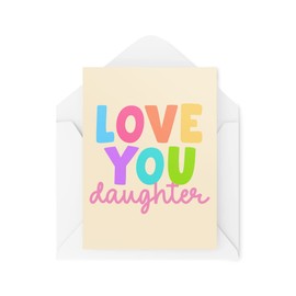 Funny Novelty Greeting Cards | Love You Daughter | Birthday Daughter From Mum From Dad Thinking Of You Banter Funny Joke | CBH1290