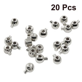 PHITUODA 20Pcs Silver Crimp Beads 18K Silver Plated Beads 3mm Loose Rondelle Spacer Beads Metal Bead Spacers Beads for DIY Bracelet Necklace Jewelry Making