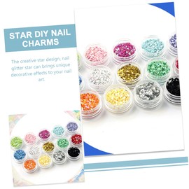 BIUDECO DIY Nail Charm Star Glitter Sequins 14 Boxes Nail Art Charms Glitter Stars for Unique Designs