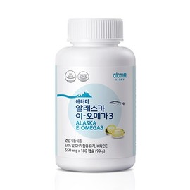 Atomy Alaska Omega3 Blood Circulation Vitamin E Omega3 550mg x 180 Capsules (3 months supply) / 애터미 알래스카오메가3 혈액순환 비타민E 오메가3 550mg x 180 캡슐 (3개월분)