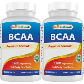 Best Naturals BCAA 3200 mg per Servings 400 Capsules (Pack of 2)
