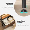 Lazzanto Night Stand Bedside Table Bedroom - Nightstand with Charging