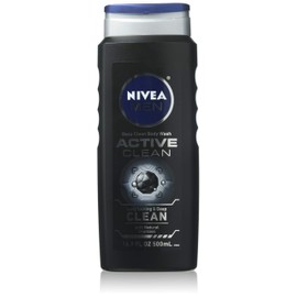 NIVEA FOR MEN Body Wash Active Clean 16.9 oz (Pack of 2)