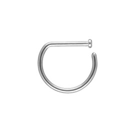 OTHER Piercing Nose Piercing D-Ring Semicircular Nostril Nose Ring D-Shape Women Men Nose Jewellery Piercings Titanium, Titanium
