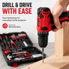126-Piece Home Tool Kit with 8V Cordless Drill – Rechargeable
