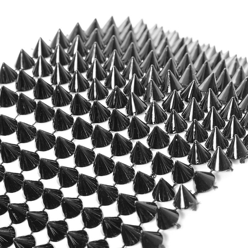 DYEESP Sew Stitch on Spikes Trim Punk Rock with Flat