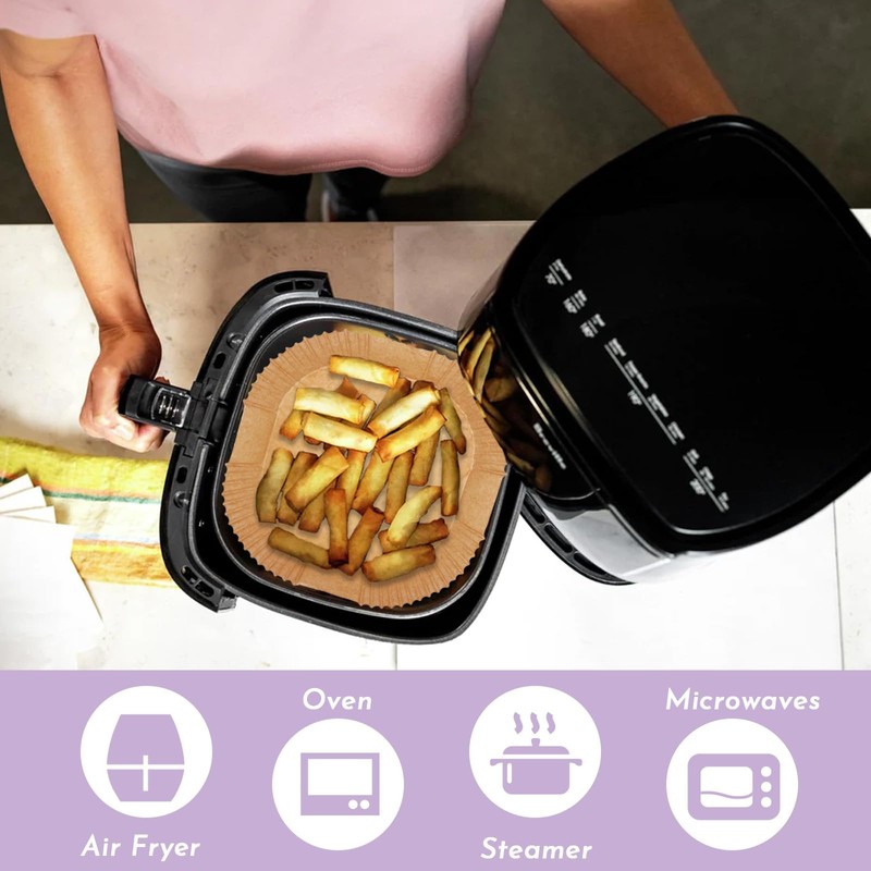 Enkis - Air Fryer Liners, 150pcs Square (9.8 inch/25 *