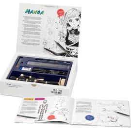 Faber-Castell Creative Studio Manga Starter Set, Multicoloured, , For Art, Craft, Drawing, Sketching, Home, School, University, Colouring