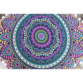 Mandala Mandala Barmeri Large Floor Pillow Cover Cushion Meditation Seating Ottoman Throw Cover Hippie Decorative Zipped Bohemian Pouf Ottoman Cases 24 " square (New Pink, 18" Square)