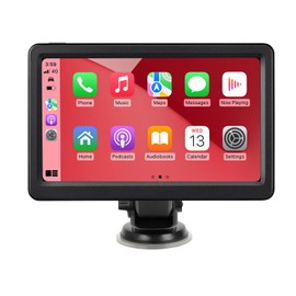 7" HD Wireless Carplay Screen for Car, Touch Screen Portable Car Stereo Compatible with Apple Carplay and Android Auto, with GPS Navigation, Bluetooth, Voice Control, Mirror Link, FM Radio, AUX Input