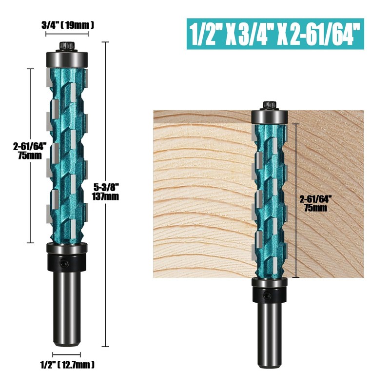 Vearter Spiral Flush Trim Router Bit 1/2 Inch Round Shank,