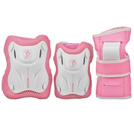 Roller Derby Guard Cruiser 3000 Tri-Pack Protective Pads, Youth, Pink/White