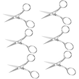 6 Tijeras Portátiles para Cejas y Vello Facial Diseño Seguro y Precisión de Acero Inoxidable para Uso en Casa Aire Libre