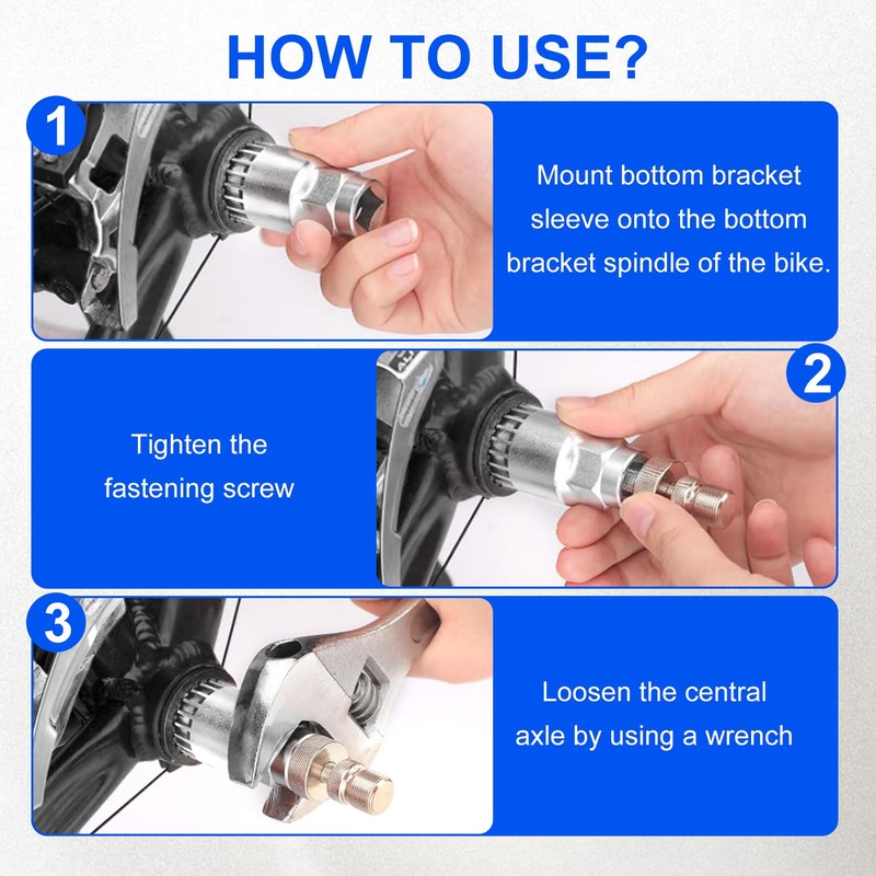 ZHXGO Bicycle Bottom Bracket Remover, Bicycle Crank Puller Remover, Universal