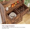 Iwell Storage Cabinet with 2 Drawers & Adjustable Shelves, Cupboard,