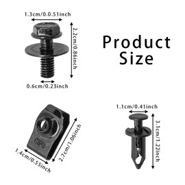 Lecctso 70PCS Bumper Clips, Car Clips, Engine Under Cover Splash Shield Bumper Fender Push Type Retainer Fastener, Car Accessories Compatible with Infiniti G35 G37 FX35 FX45 EX35, Nissan 370Z 350Z