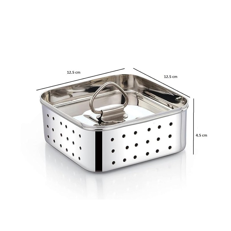 Yuktha Eternals Stainless Steel Paneer Maker Mould Medium Size, Paneer