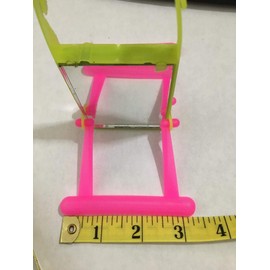 2 Bird Cage Hanging Mirrored Small Swing Perch Toys Parakeet Budgie Canary Standing Toy Glass Mirror, Plastic Perch