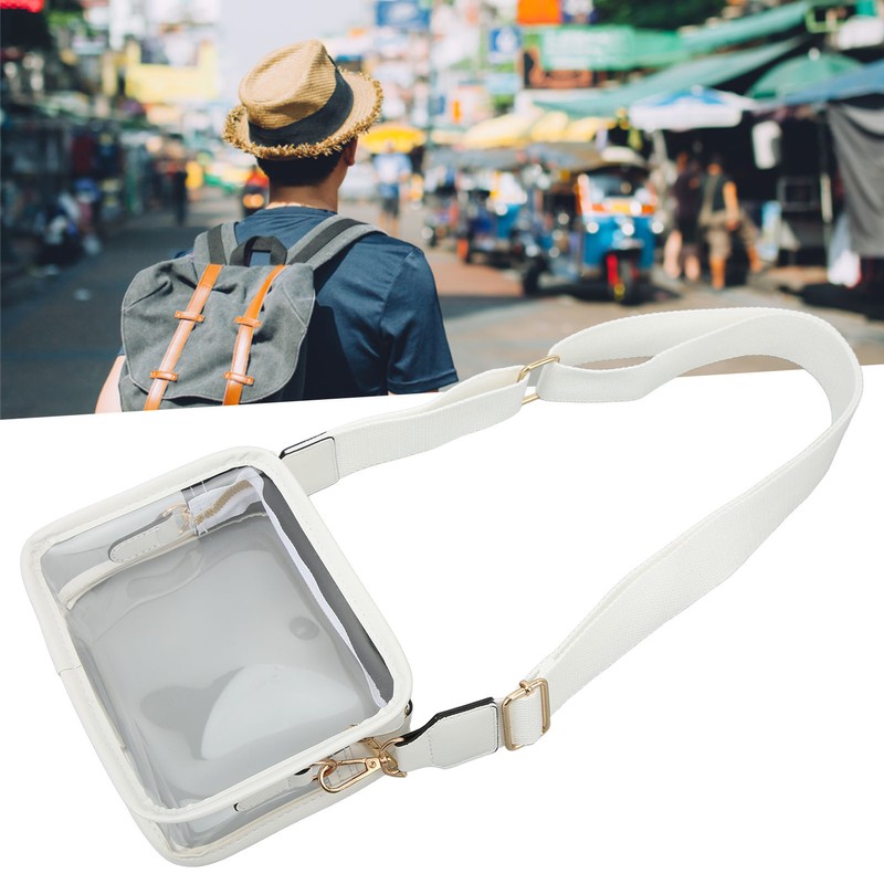 Clear Shoulder Bag PVC Zippered Waterproof Stadium Approved Purse for