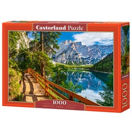 Castorland 1000 Piece Jigsaw Puzzle, Braies Lake, Italy, Landscape Puzzle of Italy with Mountains, Dolomites, South Tyrol, Adult Puzzle, Castorland C-104109-2