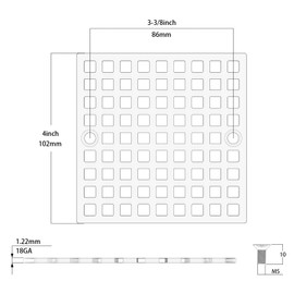 EXF 4 Inch Screw in Square Shower Floor Drain Cover, Stainless Steel Replacement Shower Drain Strainer Hair Catcher Brushed Gold
