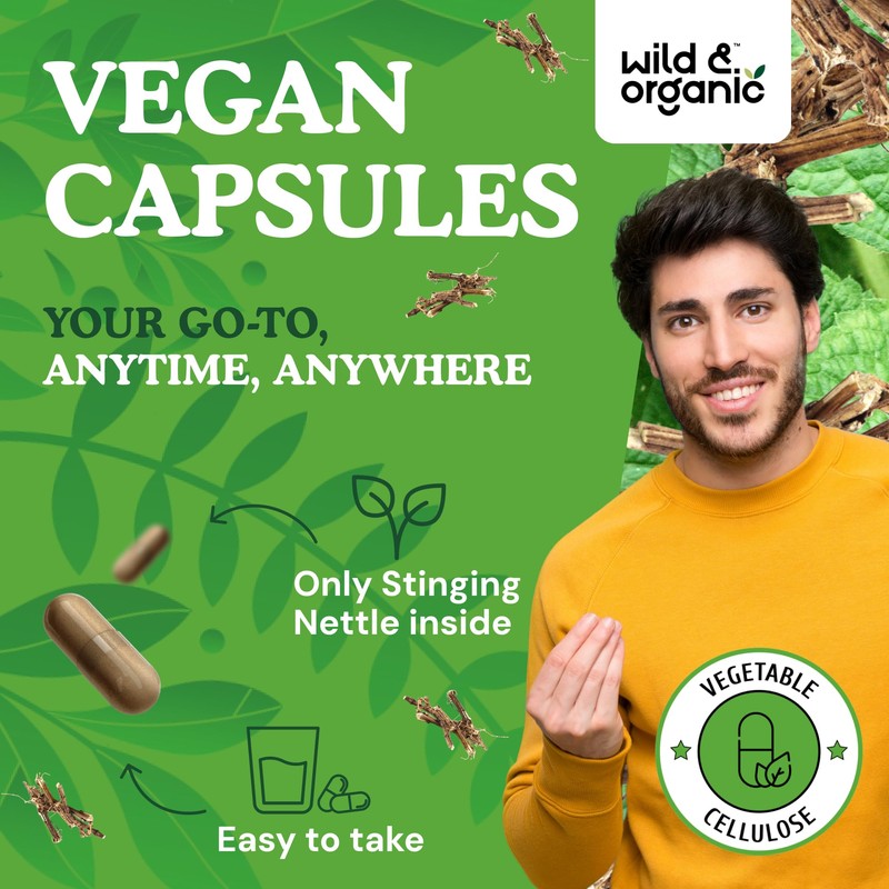 Wild & Organic Stinging Nettle Root Capsules 5000 mg -