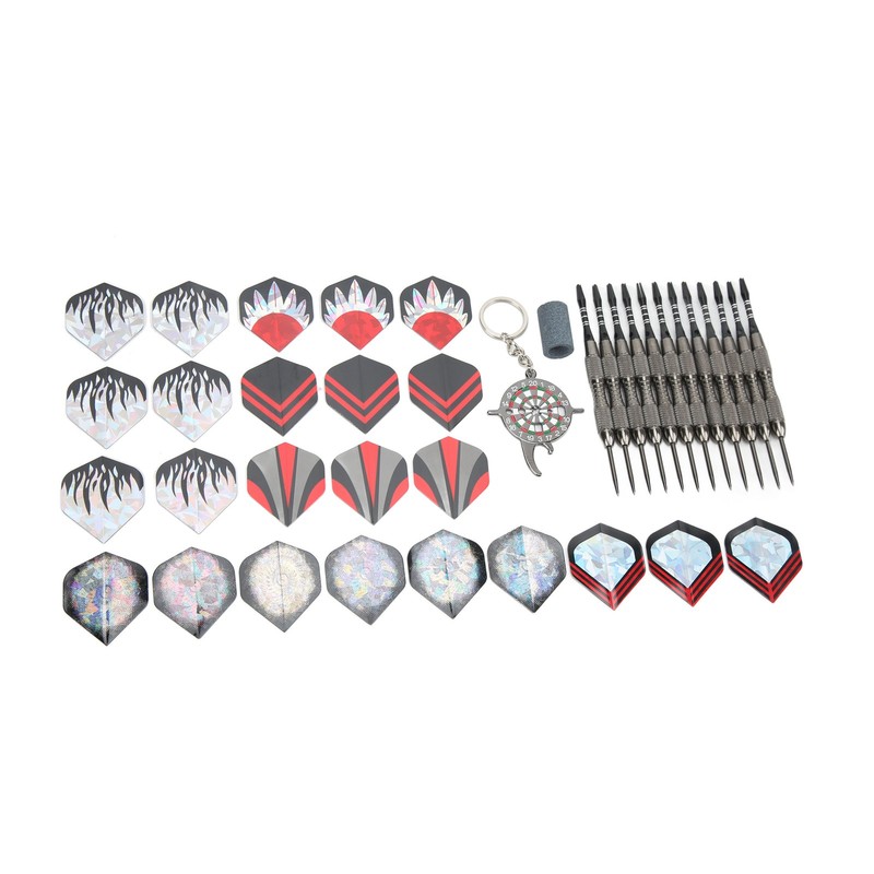 12Pcs Dart Set Stainless Steel Tip Anti Fall Competitive Entertaining