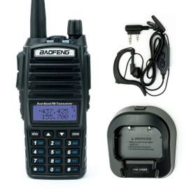 BaoFeng UV-82C Dual-Band 136-174/400-520 MHz FM Ham Two-Way Radio, Transceiver, HT with Battery, Earpiece, Antenna, Charger