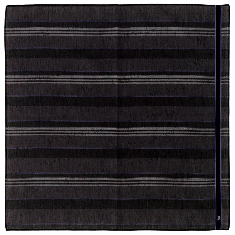 Lanvin On Blue 17506014 Men's Handkerchief, Yarn-Dyed Handkerchief, Men's Border