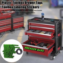 도구 상자 서랍 태그 세트 라벨링 스티커 쉬운 정리를 3d Tool Box Drawer Tag Set Labeling Stickers for Easy 3D Organization [01 China]