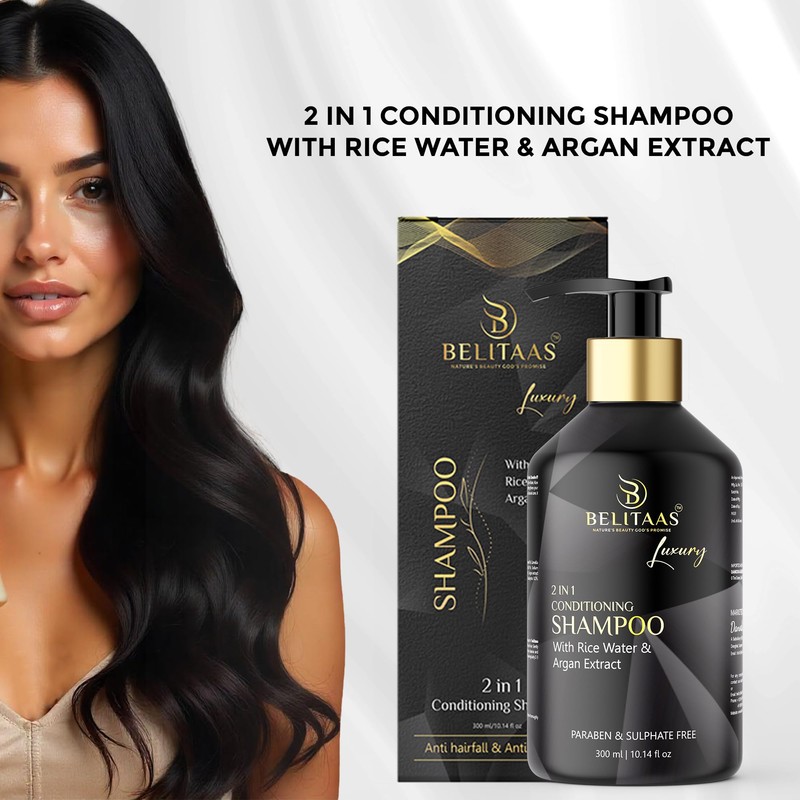 Belitaas Luxury Conditioning Shampoo with Rice Water & Argan Extract