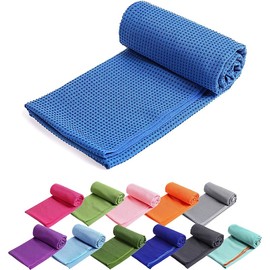 Yoga Towel Nonslip Mat-Sized Soft Absorbent Microfiber Foldable Washable for Hot Yoga Pilates Gym Class Office Picnic Camping with Storage Bag