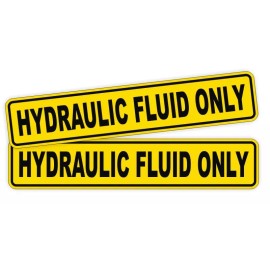 Unbranded/Generic pair - HYDRAULIC FLUID ONLY Vinyl Stickers Decals Labels Snow Plow Excavator