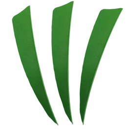 XXRRP ARCHERY 50pcs 4” Shield Cut Archery Fletches Arrow Feathers Turkey Feather Right/Left Wing Vanes for DIY Hunting Arrows Accessories (Left Wing Green)