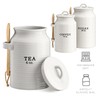 Barnyard Designs Canister Set for Kitchen Counter, Coffee Tea Sugar