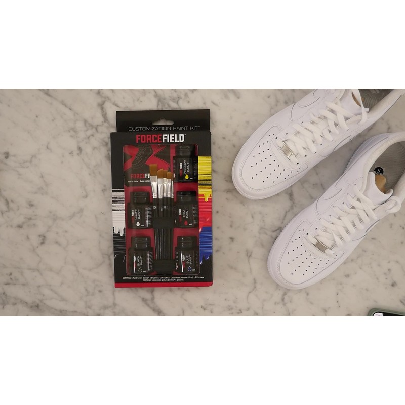 Forcefield unisex adult Paint Kit for Shoes, Black, White, Red,
