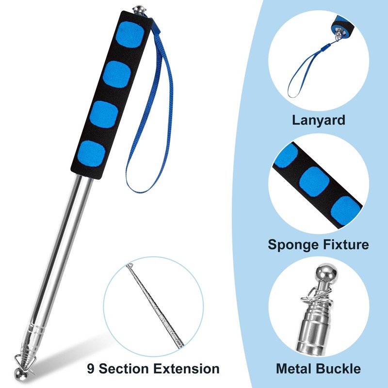 Telescopic Flag Pole 2M Stainless Steel Handheld Flag Pole Portable