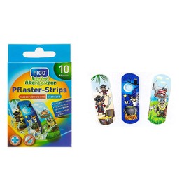 varivendo Notepad + 40 Figo Colourful Children's Plasters Plasters Children's Wound Plasters Multi-Coloured
