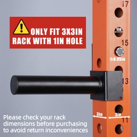 GymPala Olympic Weight Plate Holder - Fit 3x3-Inch Power/Squat Racks with 1" Hole