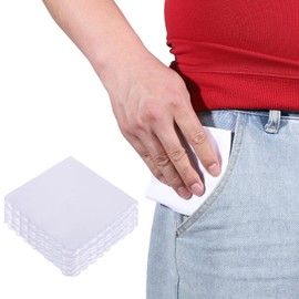 YQQYG Pack of 6 Handkerchiefs, 30 x 30 cm, White, Cotton Handkerchief with Scalloped Edge for Men and Women, Handkerchief, Handkerchief, Hand, White, M