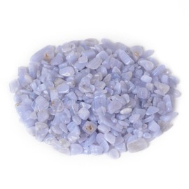 Justinstones Natural Blue Lace Agate Polished Chips Crushed Tumbled Stone Crystal Healing Embellishments 100 Grams